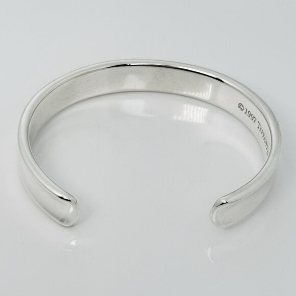 Extra Large 7.5" Tiffany & Co 1837 Wide Cuff Mens Bracelet in Sterling Silver - Picture 8 of 12